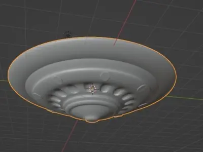 UFO Alien Spaceship 3d Model spaceship Low poly Ufo 2  3D model