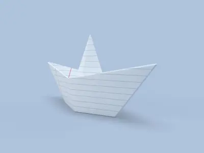 Paper Boat 3D model
