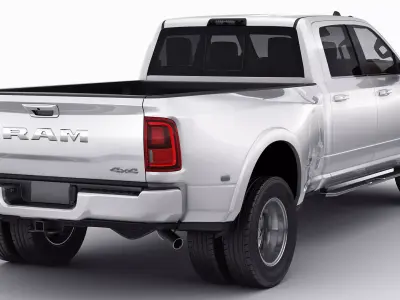 Ram 3500 HD Limited Longhorn 2025 Dually 3D model