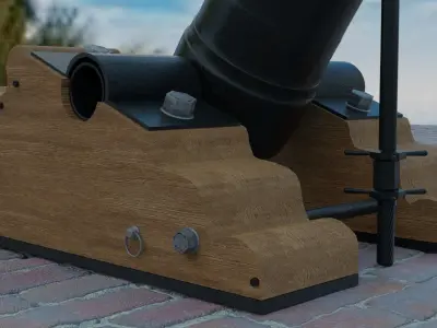 Fireworks launcher 100mm 3D model