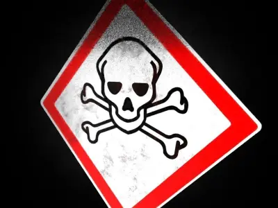 Poisen Sign  Low-poly 3D model