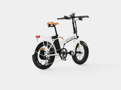 Glossy White Bike Low-poly 3D model