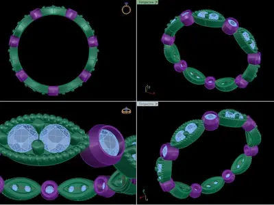 Dainty Antique Infinity Band Ring 3D print model