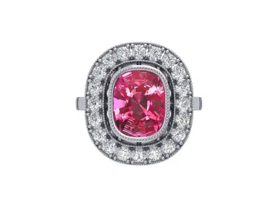 Cushion artdeco Ring 3D print model