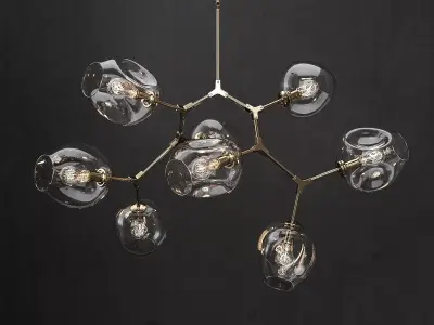 Branching bubble 8 lamps 2 3D model purchase