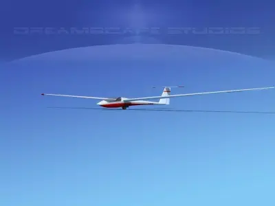 Schleicher ASW 22 Sailplane V02 3D model