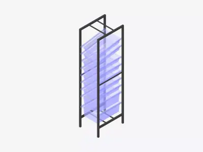 Shelving - Modular Rack - Integral - Type 2 Low-poly 3D model