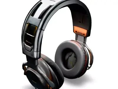 Futuristic Gaming Headphones 3D Model Low-poly 3D model