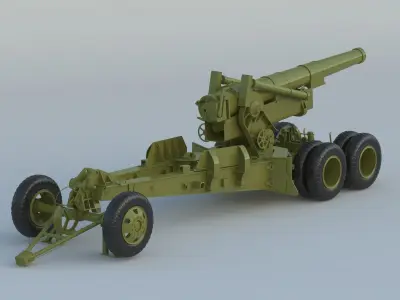 M115 Howitzer 3D model purchase