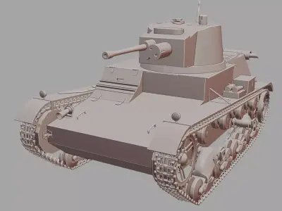 7TP Light Tank 3D Printable  3D print model