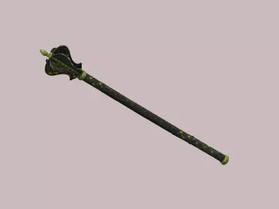 Ornate Fantasy Mace - Game-Ready PBR Melee Weapon Free low-poly 3D model