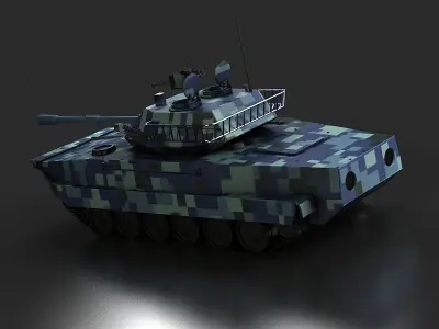 63A Amphibious Tank amphibious tank tracked vehicle 3D model