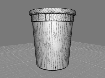 32 oz Deli or Soup Plastic Container with Lid 3D model