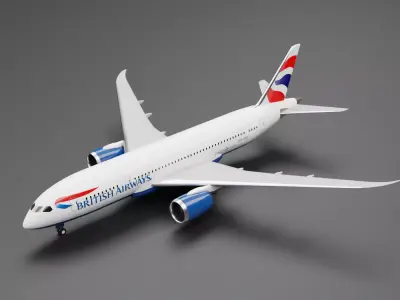 Boeing 787-8 British Airways Livery 3D model