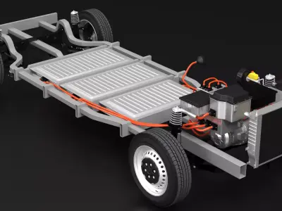 Electric Euro Van Chassis 3D model