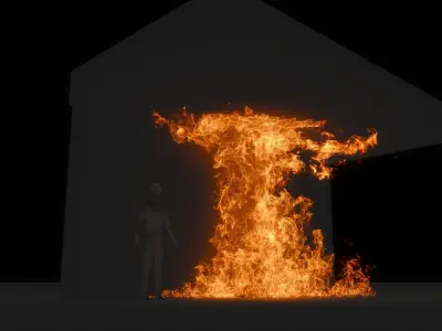 3D Wallfire Animation 3D model purchase