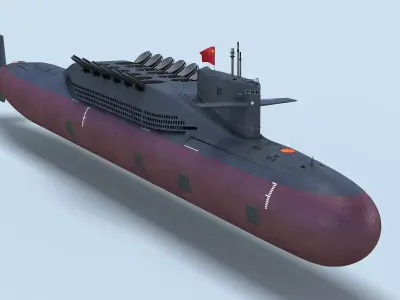 Chinese Type 094 Nuclear Submarine 3D model