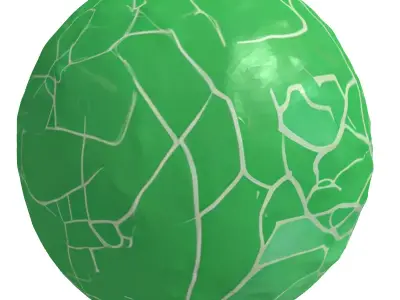 Green Neural Organic Sphere 3D model