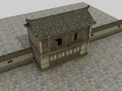 Ancient buildings Chinese Ancient architecture Low-poly 3D model
