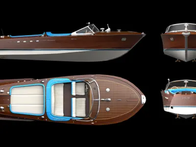 Riva Aquarama Low-poly 3D model