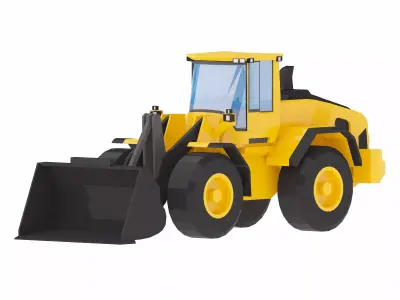 Loader Construction L120H Simplified Low-poly 3D model