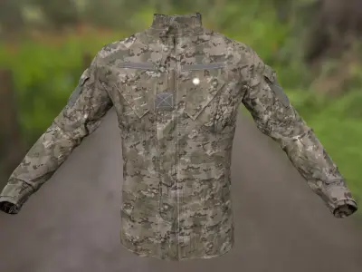 Military Combat Shirt Low-poly 3D model
