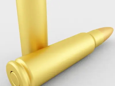 7 62x51 NATO Cartridge 3D model