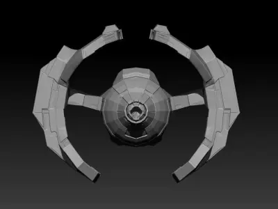 Starship star wars spaceship helmet Low-poly 3D model