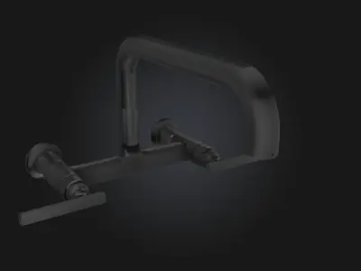 Black Modern Faucet Contemporary Matte Fixture for Stylish  3D model