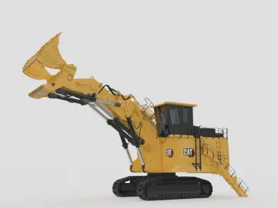 Mining Excavator and Truck 2 3D Model Pack