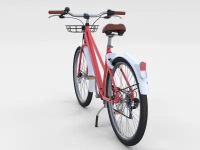 Generic Bicycle Red 3D model