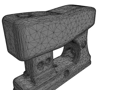 Industrial Stapler Old Worn Metal Low-poly 3D model