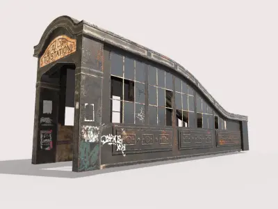 Old Subway Entrance 3D model