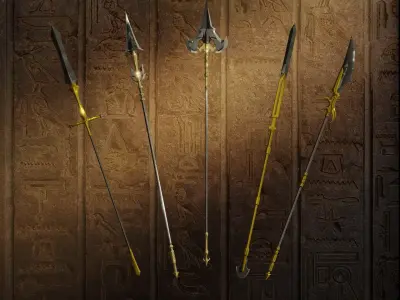 MEDIEVAL SPEAR SET  3D Model Pack