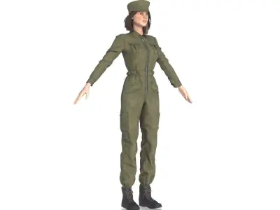 PILOT WOMAN 3D model