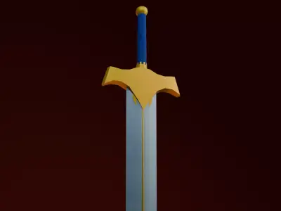 cartoon-sword-001 Free low-poly 3D model
