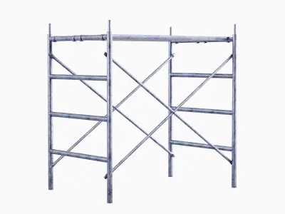 Metal Scaffolding Construction 02 Low-poly 3D model