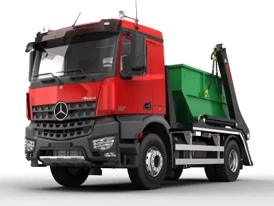 Mercedes Arocs Futura Rigged Animated 3D model