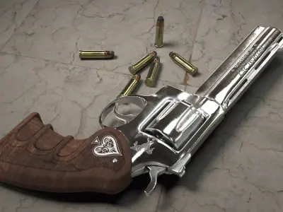 Colt Python 357 with Bullets 3D model