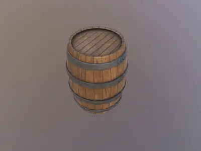 Old barrel Free low-poly 3D model purchase