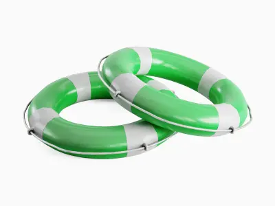 Lifebuoy 04 Low-poly 3D model
