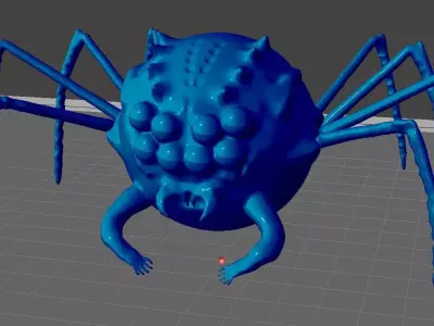 Double-sided spider 3D print model