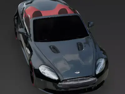 Onyx and Crimson Stealth Convertible 3D Model Low-poly 3D model