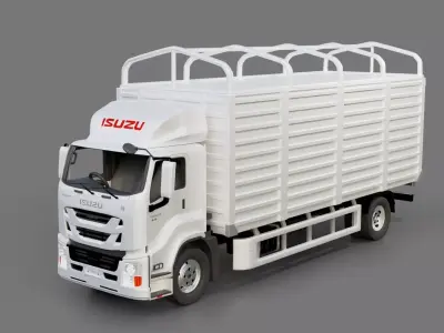 Isuzu Giga Tractor Box Truck 3D model