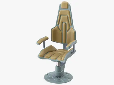 Sci-Fi Ergonomic Pilot Seat 3D model