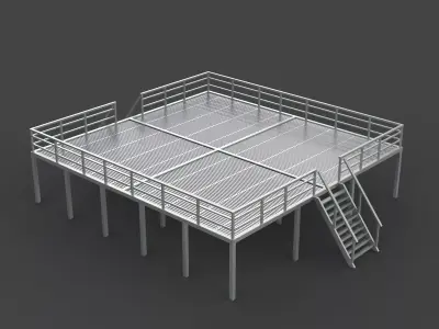Metal platform 02 3D model