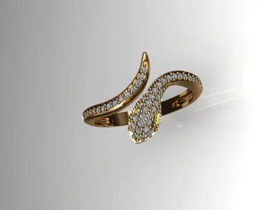 Snake Ring  3D print model 3D print model