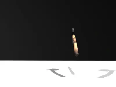 AXE 3D MODEL with shadow Low-poly 3D model