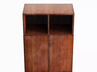 Simple Bookcase B 02 Low-poly 3D model