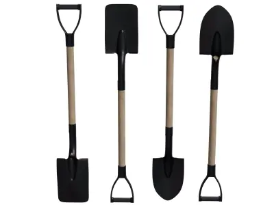 Shovel And Spade Low-poly 3D model